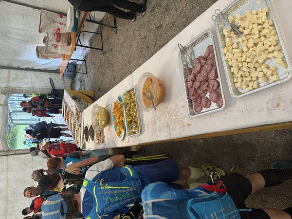 Typical Lavaredo aid station food selection