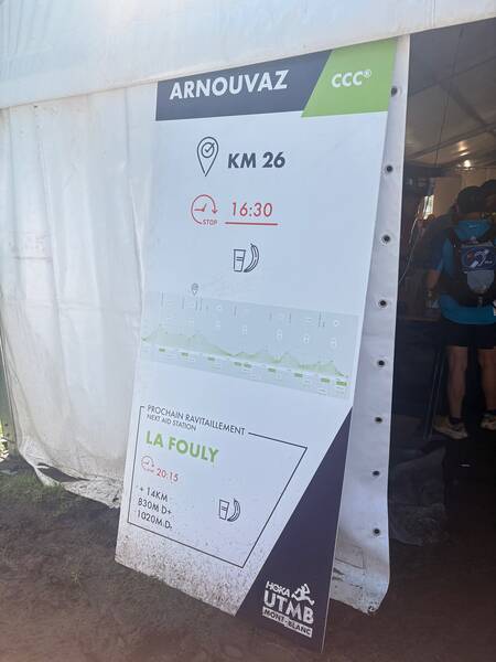 All the aid stations had these helpful signs informing us of cut-off times and what we could expect until the next aid stations in regards to distance and elevation