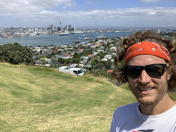 Twice I did just a 5k, but most runs were longer in order to explore the surroundings I found myself in. Like reaching this Devonport volcano top with an Auckland skyline view.