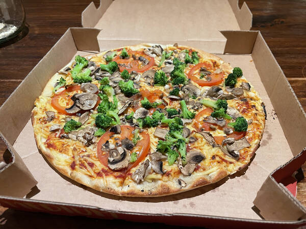 There are also pizza deliveries who offer plant-based options now, like this one – great for getting lazy after a really long run