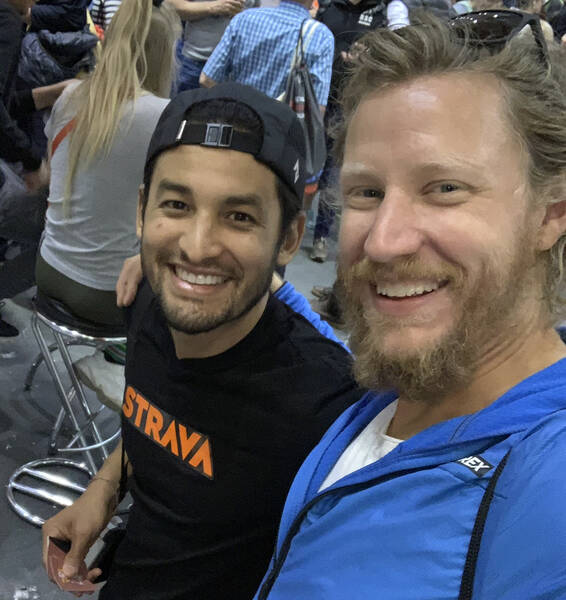 To my surprise, my buddy Angel was there, helping out at the Strava booth