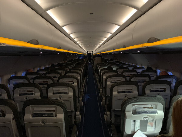 And so I got to sit in a nearly empty plane, which is nice.