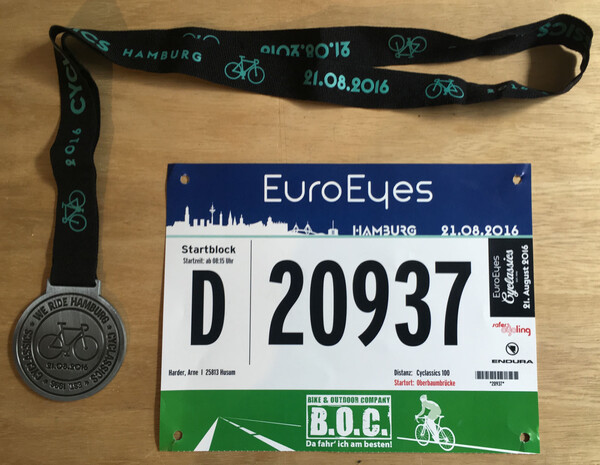As always, my medal and number