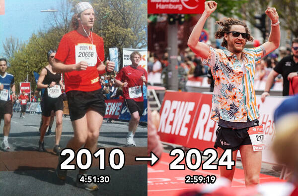 It’s been a great journey, coming from the guy who has no idea what he’s doing (or where he even is, judging from my facial expression on the left), to someone who is undisputedly a great runner