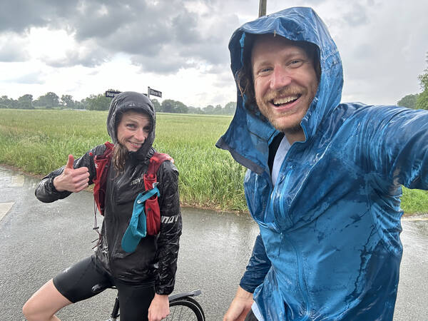 A bit unlucky with the conditions, but we enjoyed the ride and celebrated Sophie’s longest bike ride ever!